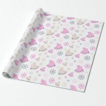 Patinage sur glace papier d'emballage de neige