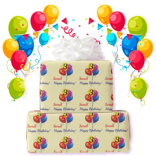 Cadeau PERSONNALISÉ Anniversaire Papier à envelopper NOM