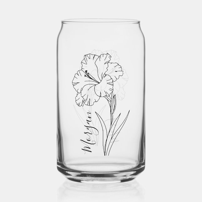 Cadeau personnalisé d'août Gladiolus Fleur de nais (Recto)