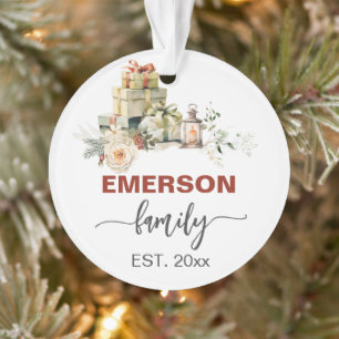 Cadeau personnalisé de Noël de famille