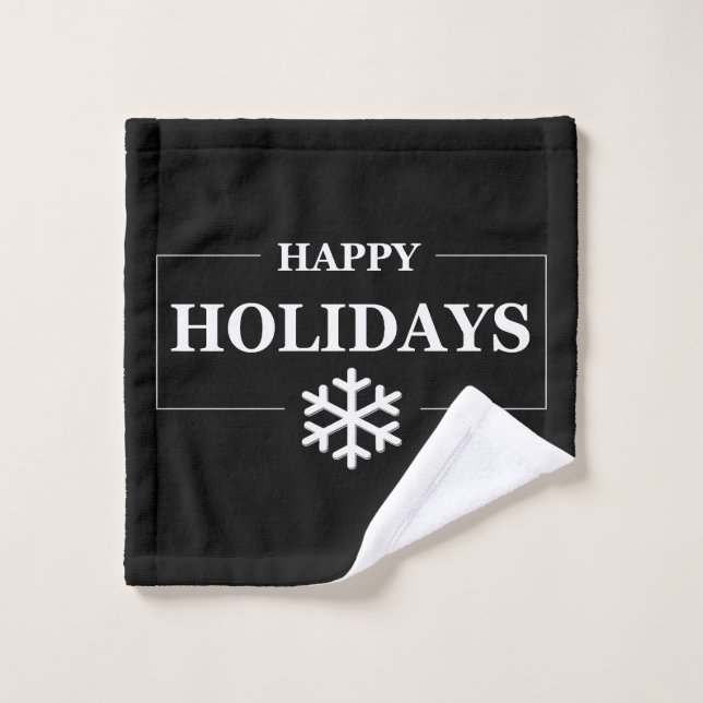 Cadeau personnalisé de Noël heureux vacances (Gant de toilette)