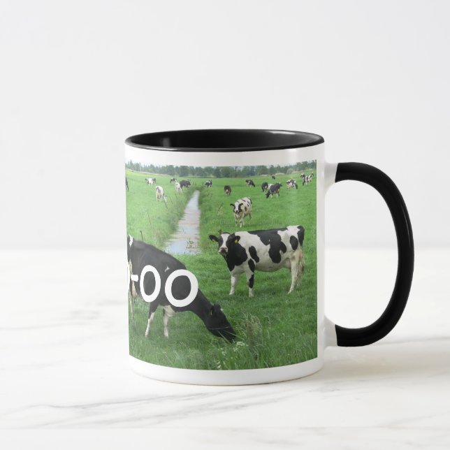 Cadeau personnalisé de vache : Tasse de lait avec (Droite)