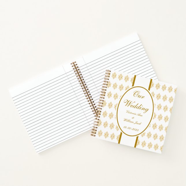 Cadeau personnalisé Mariage dentelle livre d'or (Intérieur)