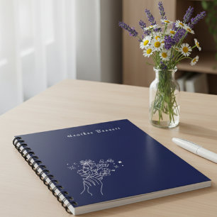 Cadeau personnalisé Navy Boho Wildflower pour elle