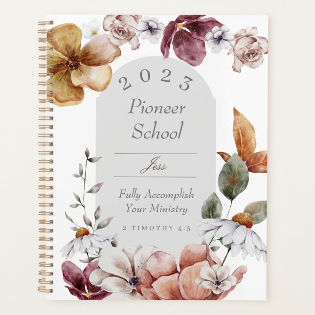 Cadeau personnalisé pour 2023 JW pionnier Planner (Devant)