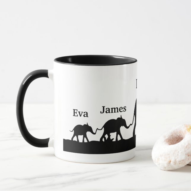 Cadeau personnalisé pour la tasse d'éléphant de (Avec donut)