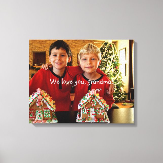 Cadeau Personnalisé Pour Toile Grandma Enveloppée  (Recto)