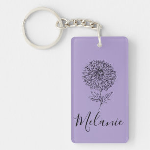Cadeau personnalisé septembre Aster Flower pour la