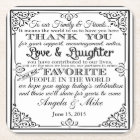 Cadeau personnalisé sous-verre de mariage Merci