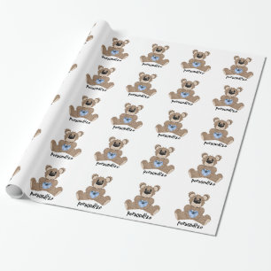 Cadeau Personnalisez le papier d'emballage d'ours de