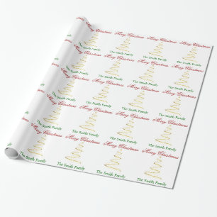 Cadeau Personnalisez le papier moderne nommé d'arbre de