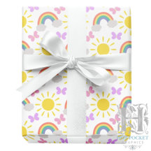Petit papier d'emballage Soleil et Arc-en-ciel