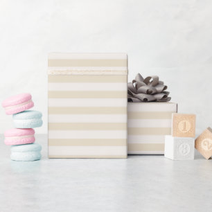 Cadeau Petite ivoire beige rayé - Rouleau de papier envel
