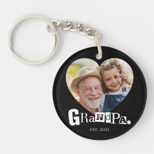 Cadeau photo forme de cœur pour grand-père