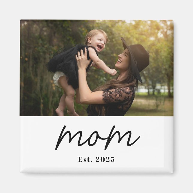 Cadeau photo Magnet de maman établi (Devant)