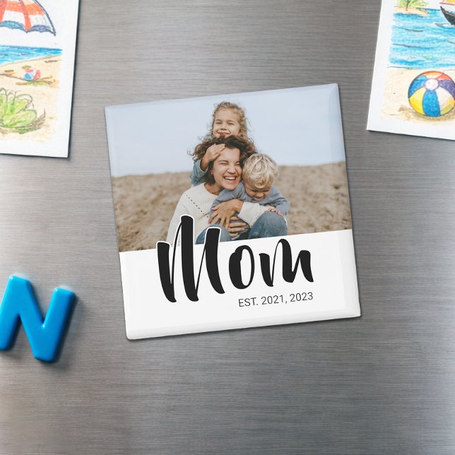Cadeau photo Magnet établi par maman (Mom Established Photo Gift Magnet)