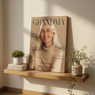 Cadeau photo personnalisé sur toile pour grand-mèr