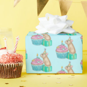 Cadeau Pika Joyeux Anniversaire Cupcake papier d'envelopp