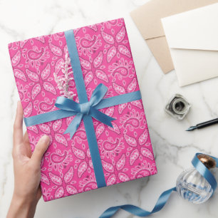 Cadeau Pink Country Paisley papier d'emballage motif