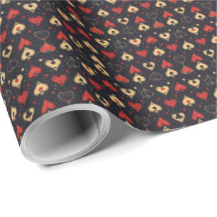 Cadeau Poker Thème Jouer Cartes Papier Enveloppement Cade