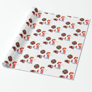 Cadeau Pompier à papier à envelopper
