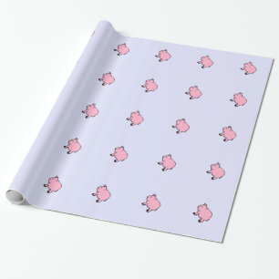 Cadeau Porc rose, papier d'emballage, 30" x 6'