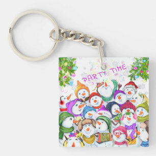 Cadeau Porte - clé de Noël Snowmans