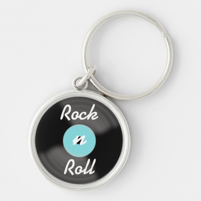 Cadeau porte-clés disque Rock n Roll (Devant)