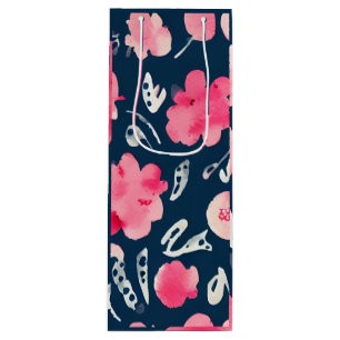 Cadeau Pour Bouteille Sac à vin Floral Design