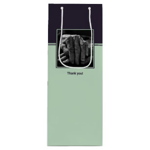 Cadeau Pour Bouteille Sac vin "Merci" image et logo personnali