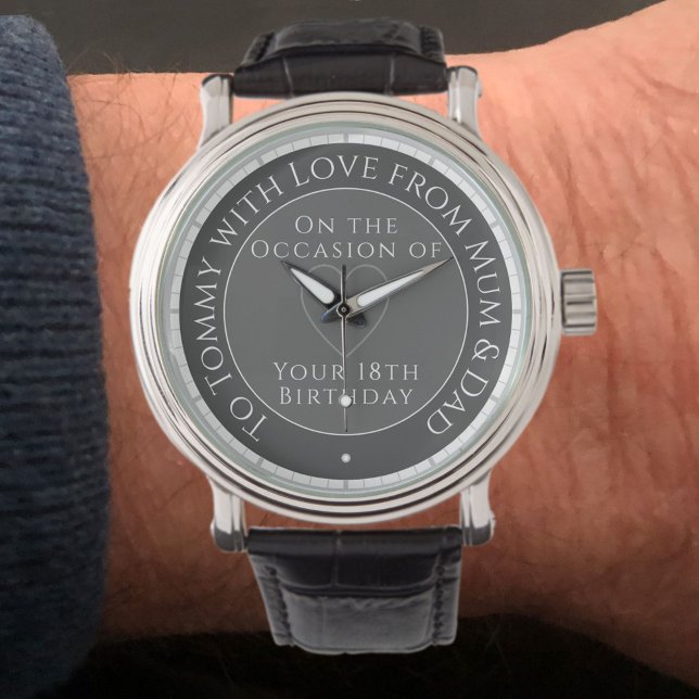 Cadeau pour Fils sur sa montre d'anniversaire 18th (Créateur téléchargé)