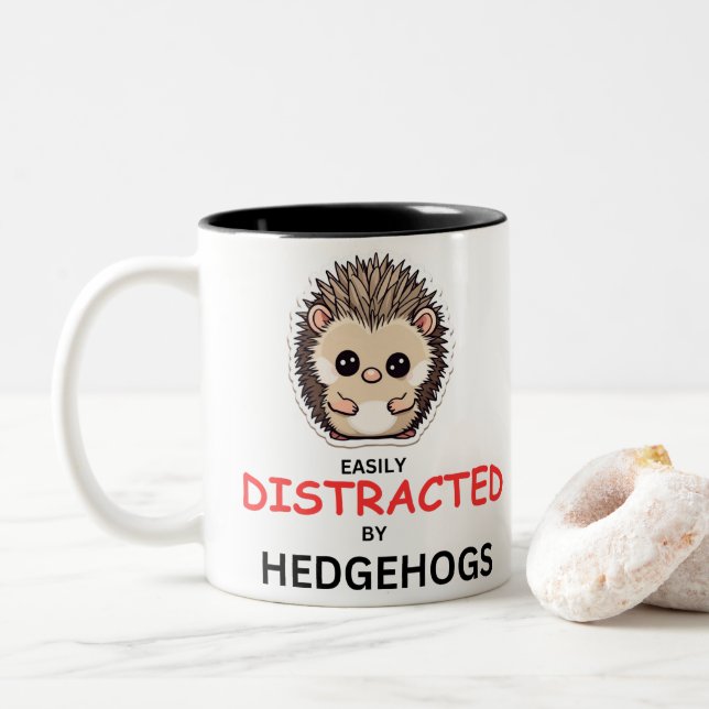 Cadeau pour Hedgehog Lover, Hedgehog Mug (Avec donut)