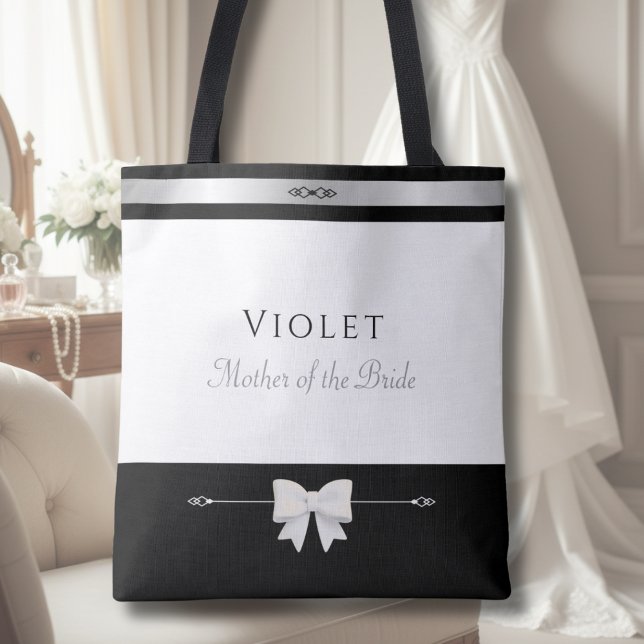Cadeau pour la Mère de la Mariée | Sac cabas perso (Elegant Mother of the Bride keepsake tote bag with minimalist design in a wedding suite)