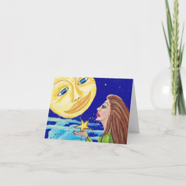 Cadeau pour le Carte pour notes de la Lune (Devant)