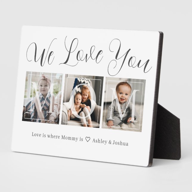 Cadeau pour maman 3 Plaque de collage de photos (Côté)