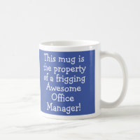 Cadeau pour une tasse de café Office Manager