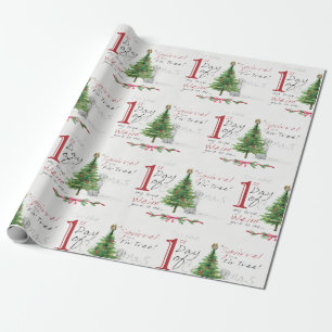 CADEAU PREMIER JOUR DE PAPIER D'EMBALLAGE DE NOËL WEIMS