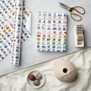 Cadeau Rainbow Rocks Crystal Collection Papier d'envelopp
