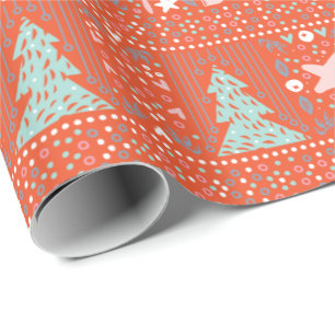 Cadeau Red Festive Joli Noël Papier d'enveloppement cadea
