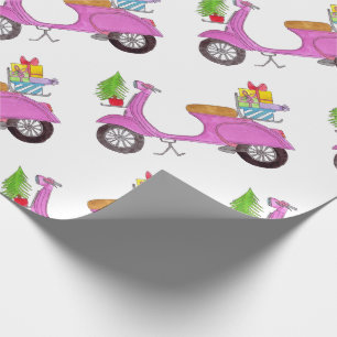 Cadeau Retrait à la main scooter de Noël Wrapper Papier