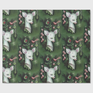 Cadeau Retro Vintage Christmas Deer Kitsch papier à envel