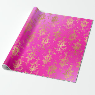 Cadeau Rose et or papier d'aluminium Arabian Bollywood