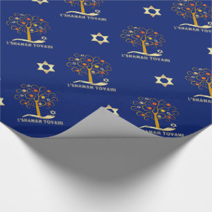 Cadeau Rosh Hashanah, Papier d'enveloppement de cadeaux p