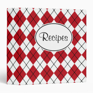 Cadeau rouge classique de classeur de recette de