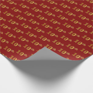 Cadeau Rouge, papier d'emballage (de dixième) événemen