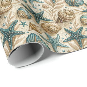 Cadeau Rouleau papier Motif de coquillage