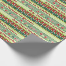 Rubans de Noël personnalisés papier d'enveloppemen