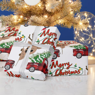 Cadeau Rudolph Joyeux Noël - Papier d'emballage mat