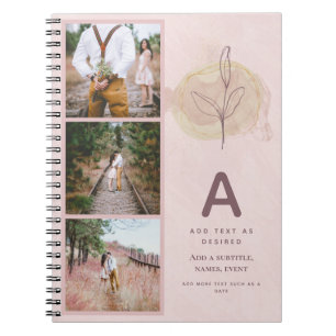 Cadeau Rustique Journal personnalisé Feuille Abstr