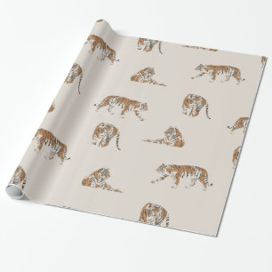 Cadeau safari de tigre sauvage une jungle papier d'emball